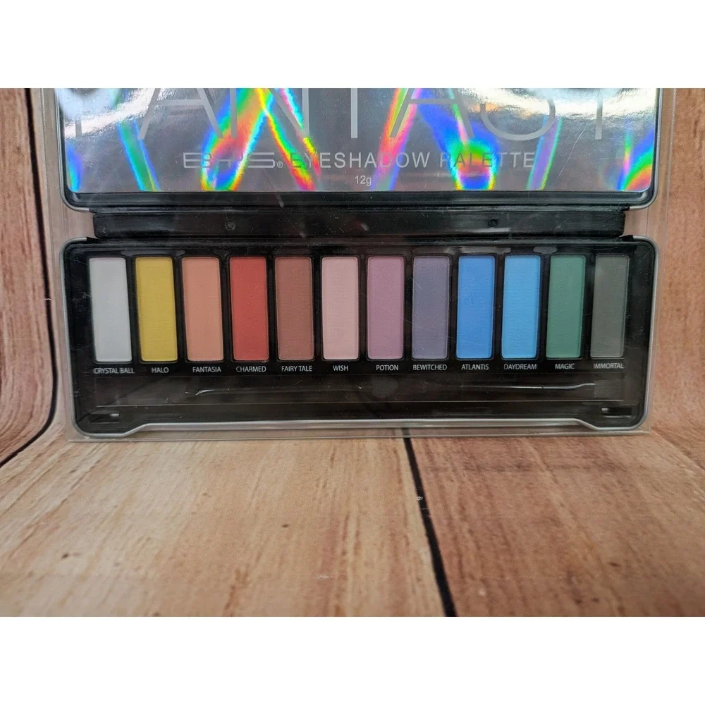 BYS Fantasy Eyeshadow Palette 12 Shades Holographic Tin with Mirror